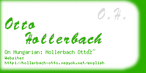 otto hollerbach business card